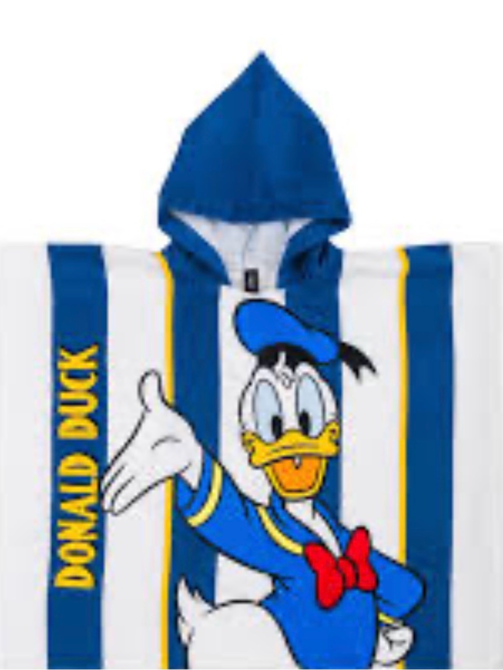Disney Donald Duck Hooded Kids Poncho in Blue, White, Yellow